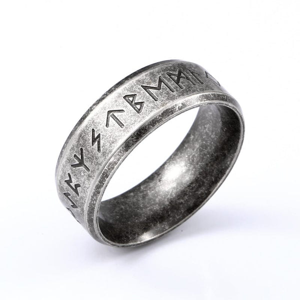 Anillo Guerrero Vikingo con Runas de Odín