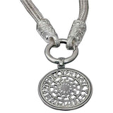 Pingente Black Sun Shield em prata de lei joias de luxo
