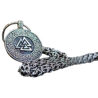 Amuleto Valknut de plata de ley