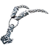 Martillo de Thor en colgante de joyería de lujo en plata