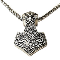 Pendentif du Mjolnir bijoux viking argent plaqué