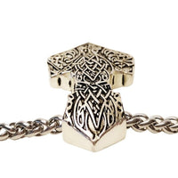 Pingente Mjolnir joia viking banhado a prata