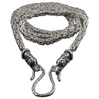 Chaîne artisanale viking en argent massif faite à la main