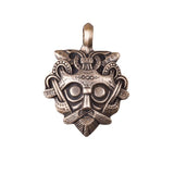 Colgante de máscara vikinga de bronce
