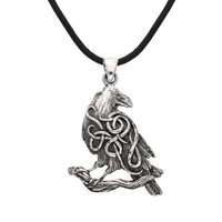 Pendentif du Corbeau d'Odin amulette Nordique